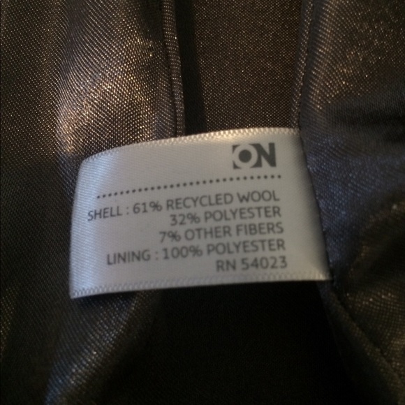 Black Recycled Wool Trench Coat Size Medium - Picture 6 of 16